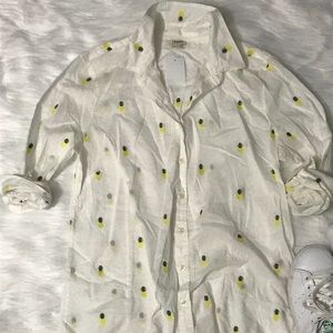 J. Crew factory pineapple shirt large NWT
